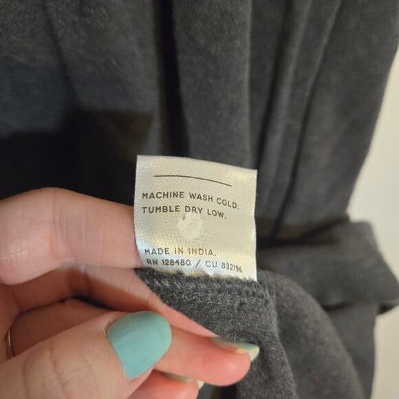 Pact Organic Cotton Hoodie Tank Dress Boho Lounge Stretch Gray Small Comfy - Picture 5 of 8